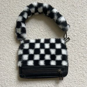 Black and White Checkered Purse
